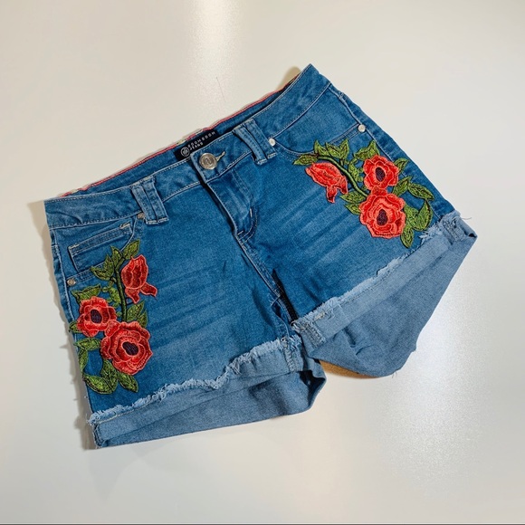 Boom Boom Denim Jean Short Raw Hem 